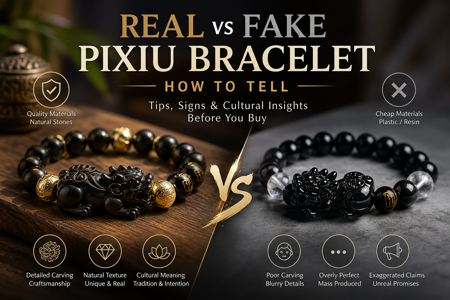 Real vs Fake Pixiu Bracelet: How to Tell