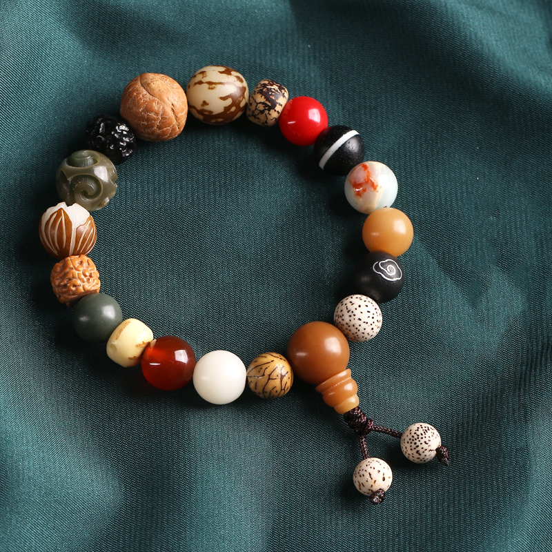 18 Seeds Wealth & Prosperity Duobao Bodhi Bracelet, 18 Beads Prayer Beads, Zodiac Year Qixi Festival Girlfriend Gift