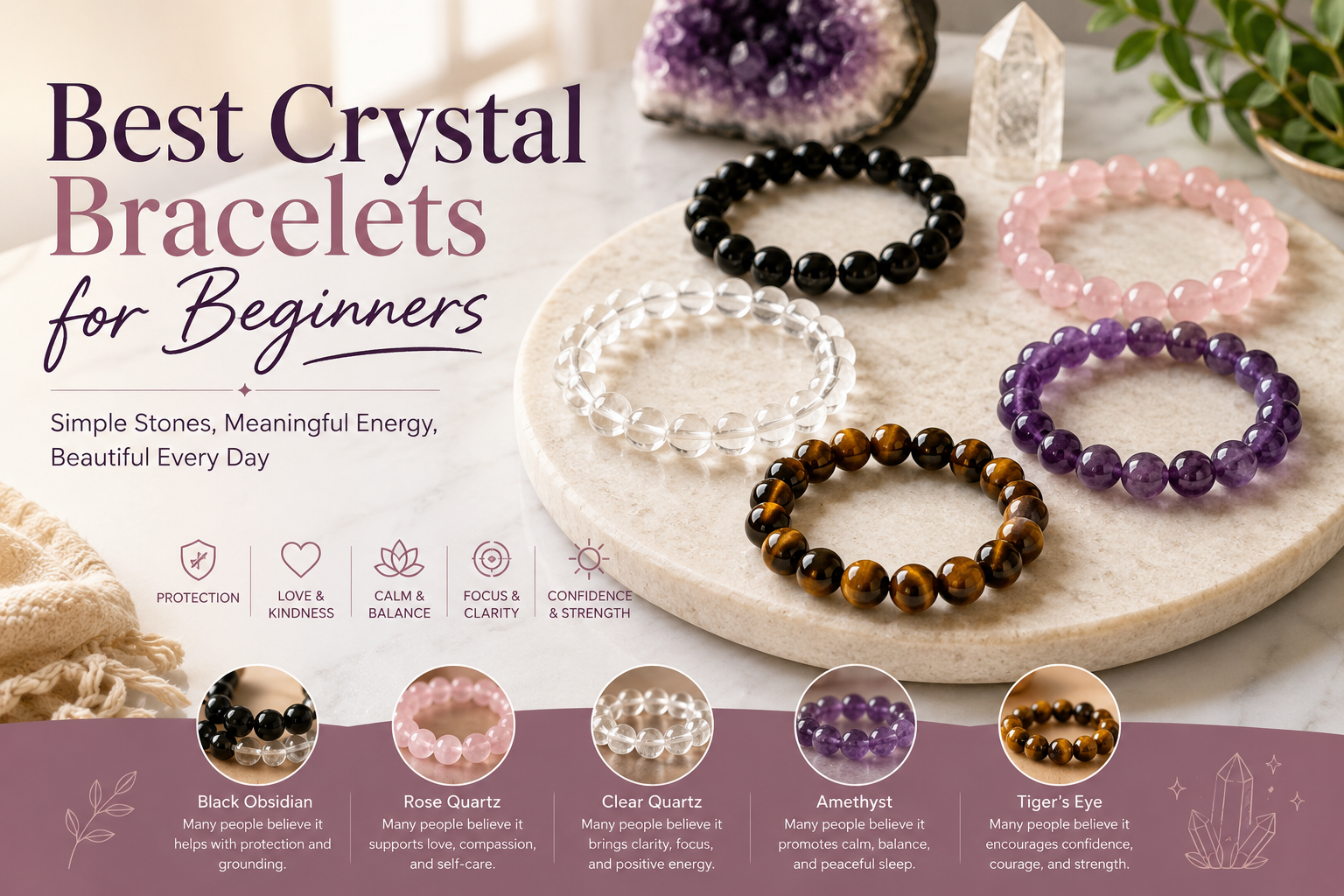 Best Crystal Bracelets for Beginners
