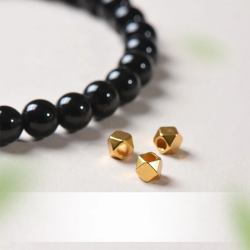 Natural Obsidian Aquamarine Bracelet, Women's Wealth Attracting Crystal Bracelet, Sterling Silver Lucky Bead Best Friend Gift