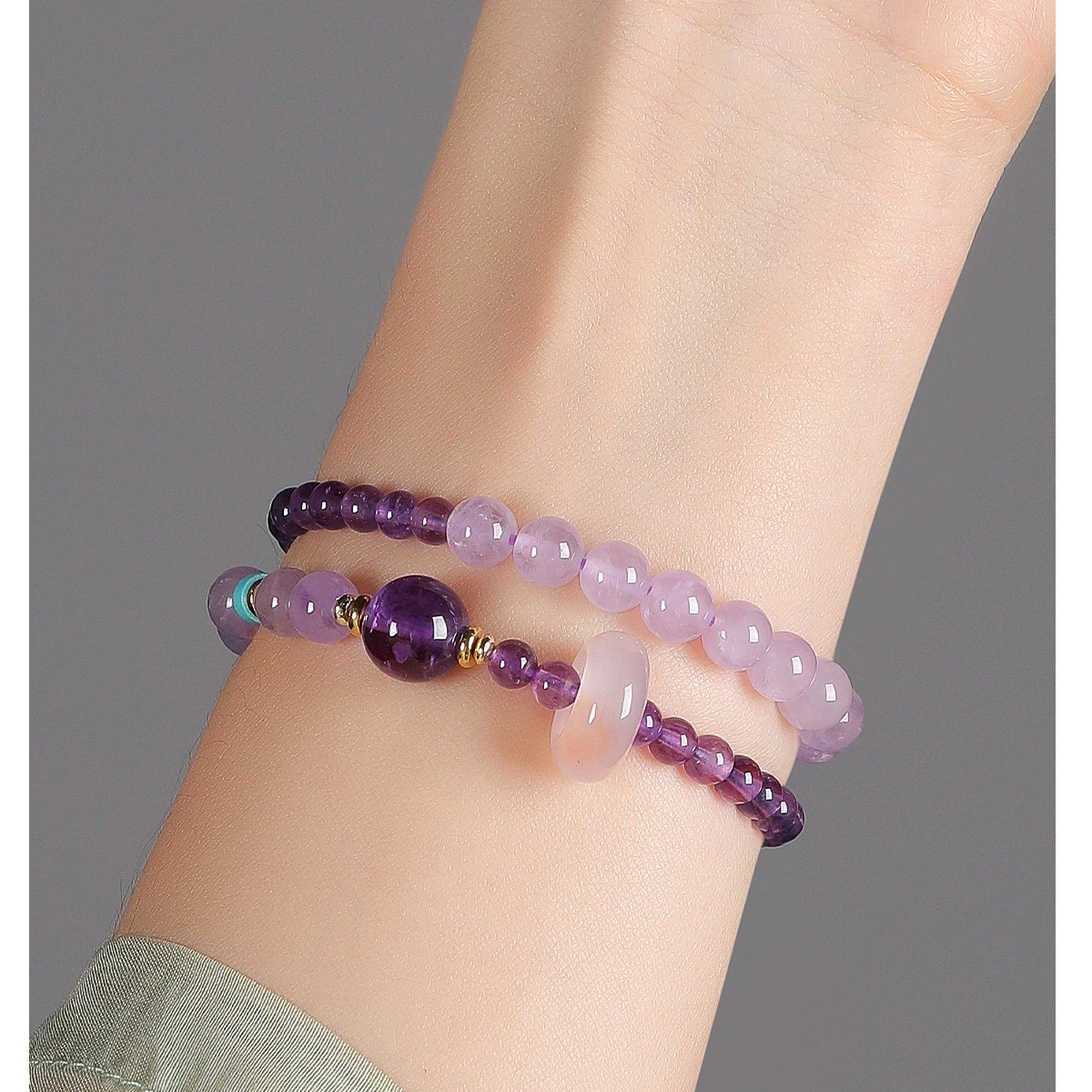Natural Uruguayan Amethyst Bracelet for Women, Wealth & Prosperity Career Success, Exam Blessing Good Luck Jewelry