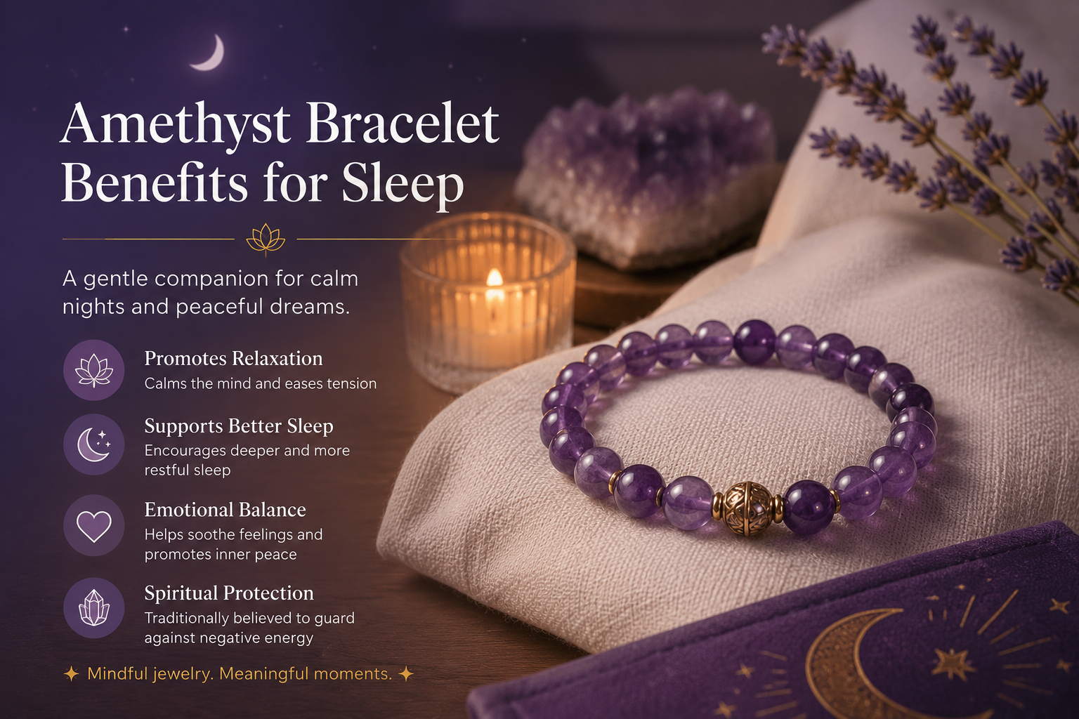 Amethyst Bracelet Benefits for Sleep: A Gentle Nighttime Companion