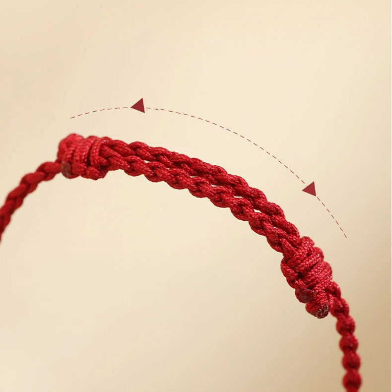 Natural Hetian Jade Lucky Bead Hand-Woven Red Rope Bracelet for Women, Valentine's Day Girlfriend Gift