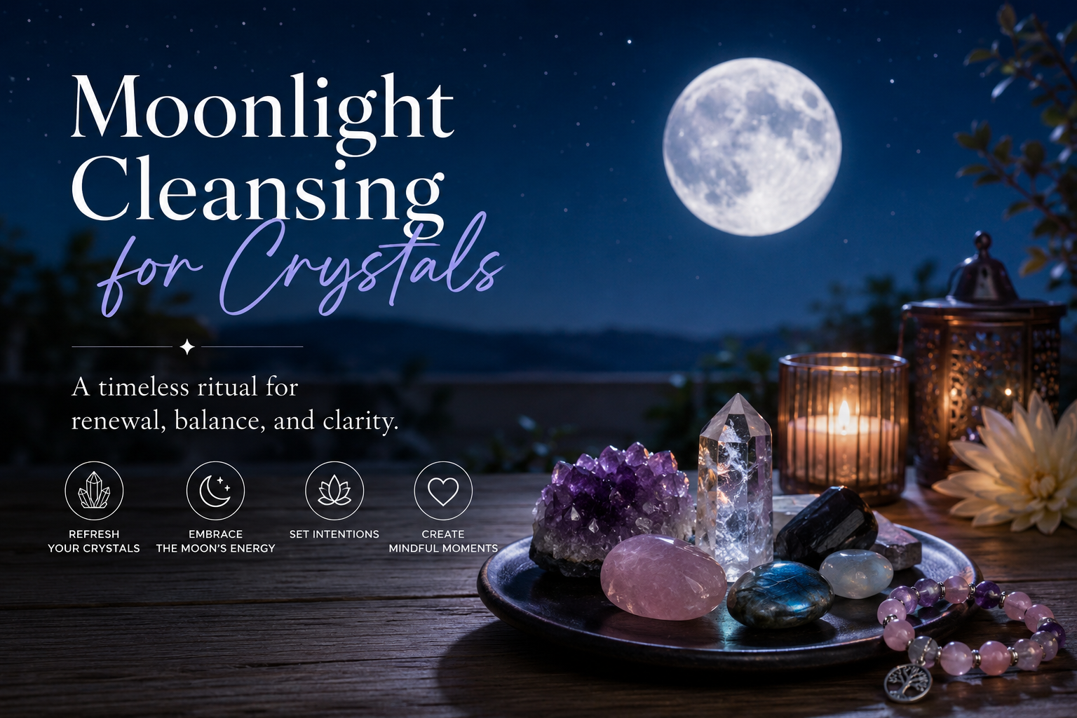 Moonlight Cleansing for Crystals Explained: A Timeless Ritual That Still Feels Special Today