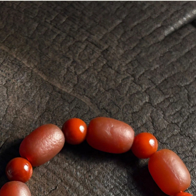 Natural Nanhong Red Agate Five Elements Bracelet, Wealth Attracting Crystal Bracelet, Unisex Gift