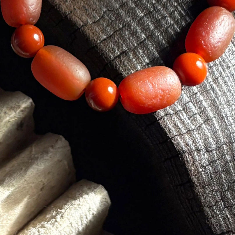 Natural Nanhong Red Agate Five Elements Bracelet, Wealth Attracting Crystal Bracelet, Unisex Gift