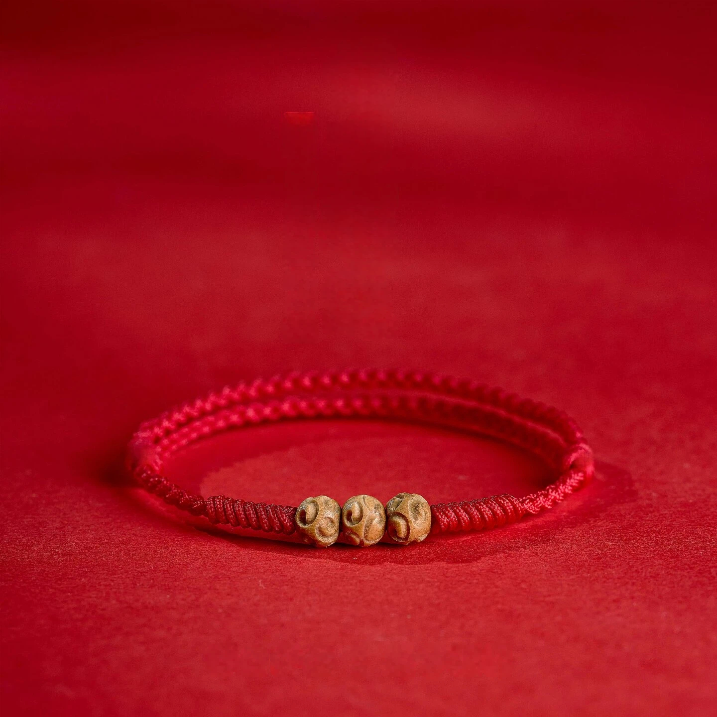 Natural Peach Wood Lucky Bead Red Rope Bracelet, Unisex Zodiac Year Amulet, Kids Anti-fright Protective Wrist String