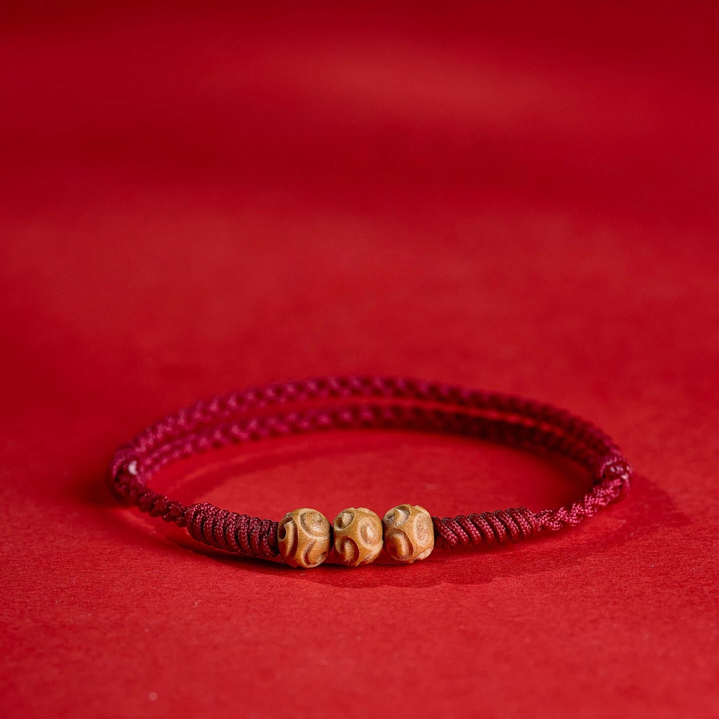 Natural Peach Wood Lucky Bead Red Rope Bracelet, Unisex Zodiac Year Amulet, Kids Anti-fright Protective Wrist String