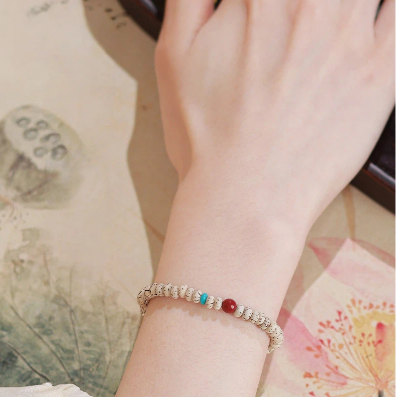 Natural Xingyue Bodhi & Cinnabar Bracelet, Premium Elegant Valentine's Day Romantic Gift