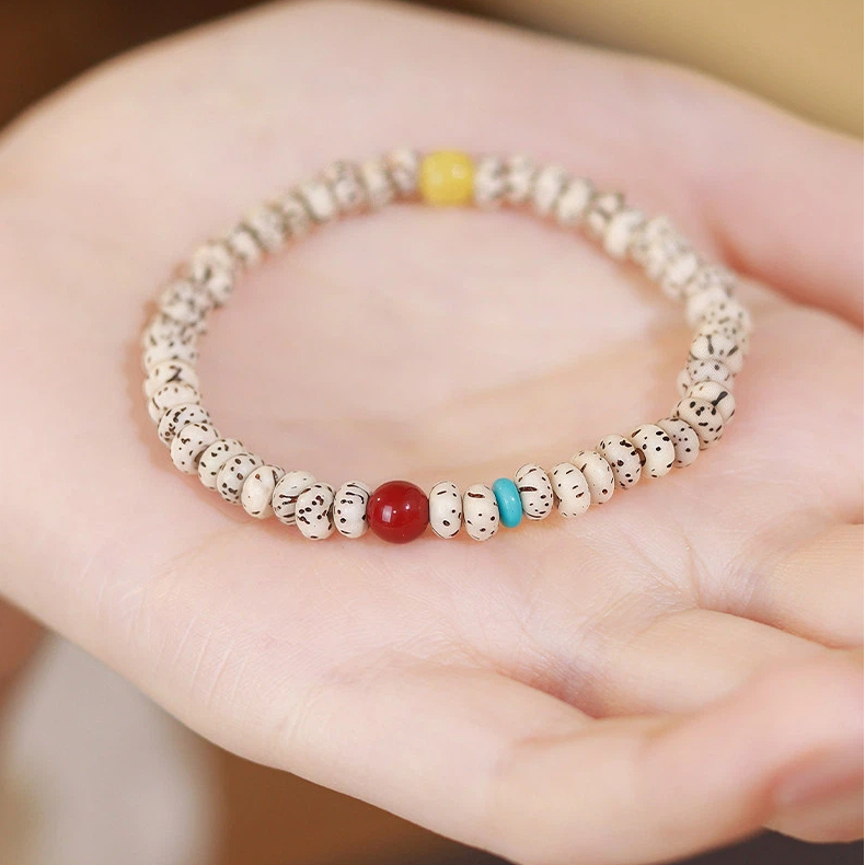 Natural Xingyue Bodhi & Cinnabar Bracelet, Premium Elegant Valentine's Day Romantic Gift