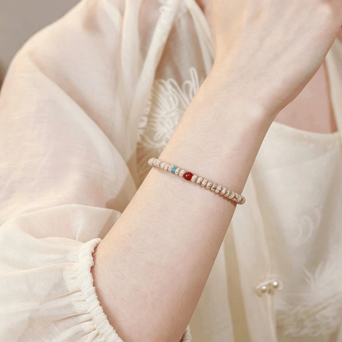 Natural Xingyue Bodhi & Cinnabar Bracelet, Premium Elegant Valentine's Day Romantic Gift