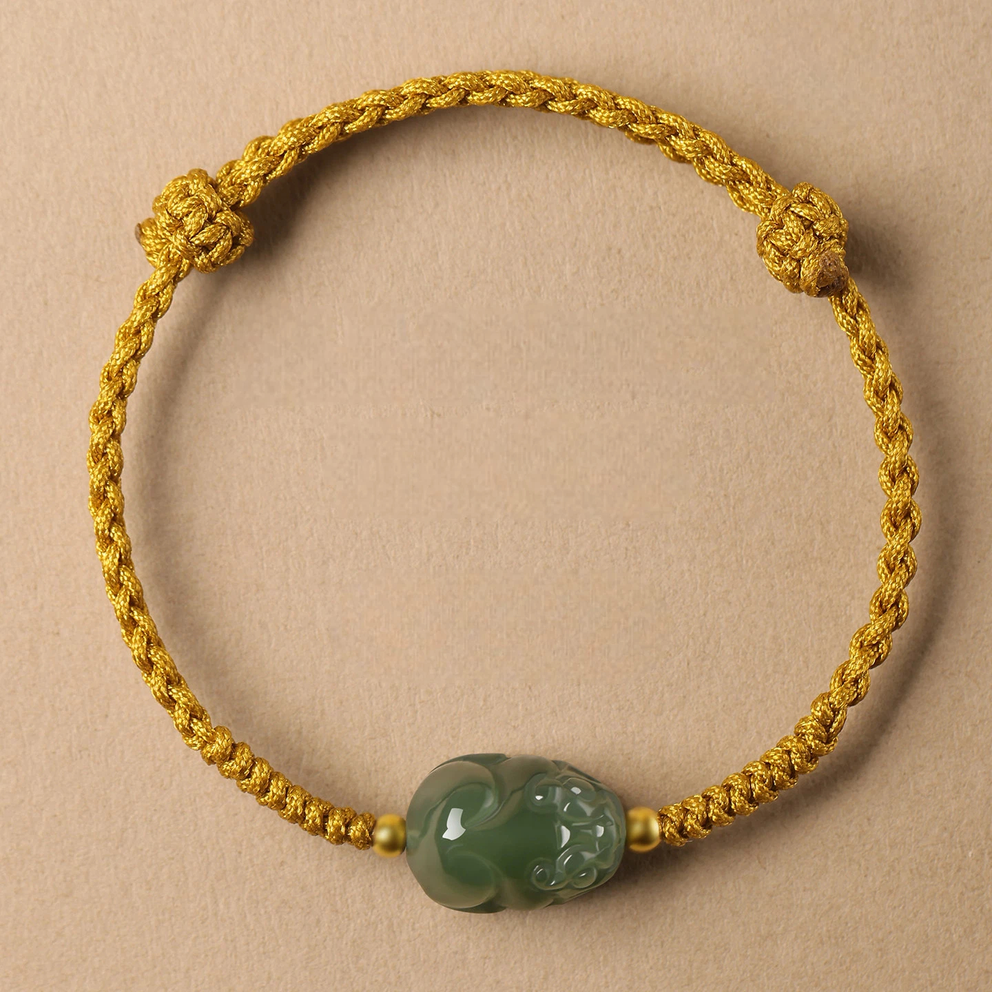 Natural Hetian Jade Pixiu Couple Red String Bracelet, Zodiac Birth Year Amulet, Auspicious Gift