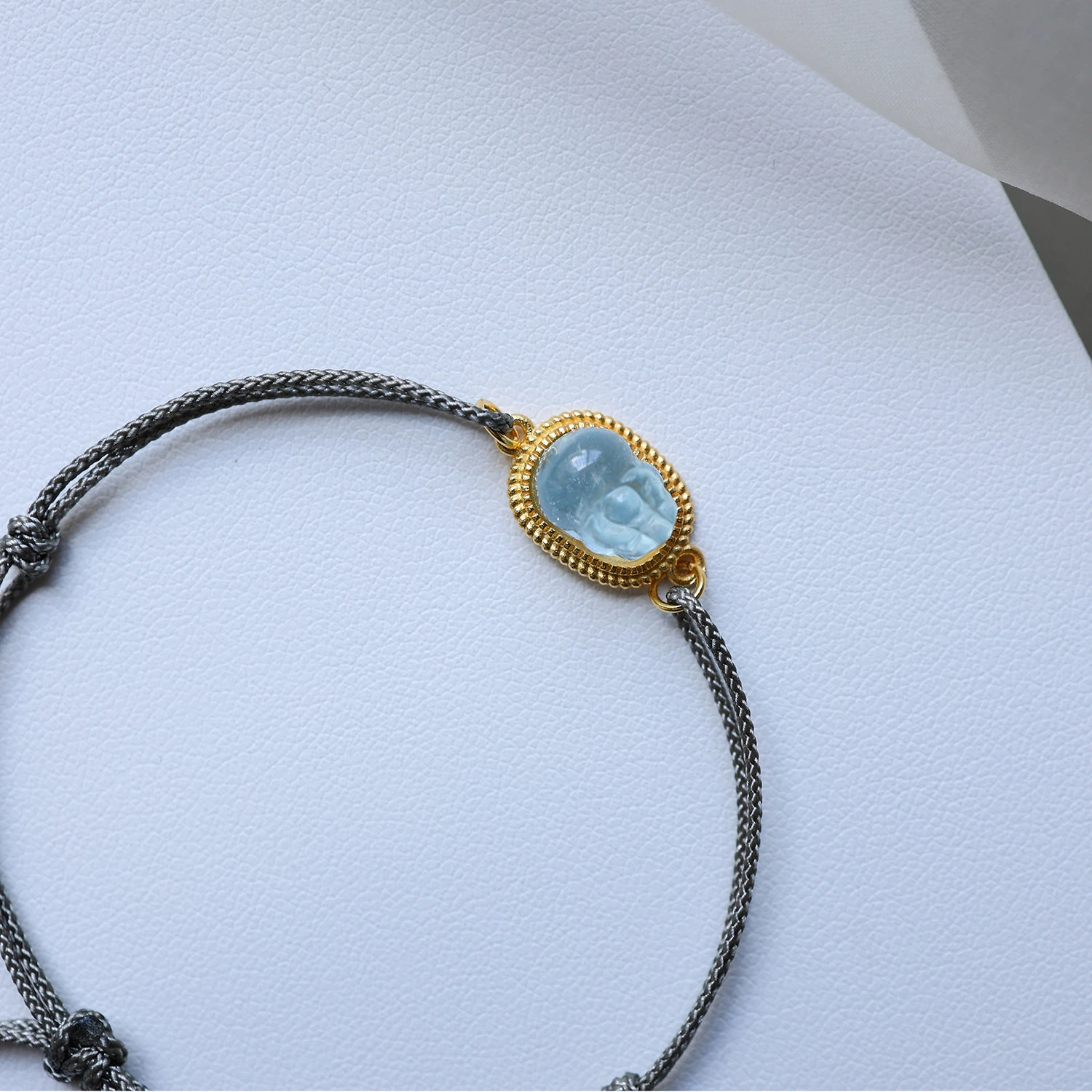 Aquamarine Pixiu Couple Bracelet, Memorial Birthday Gift for Men & Women